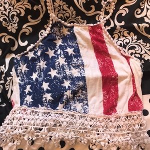 American flag crop top